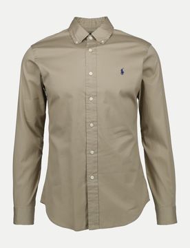 Polo Freizeithemd in Twill Qualität Beige XXL