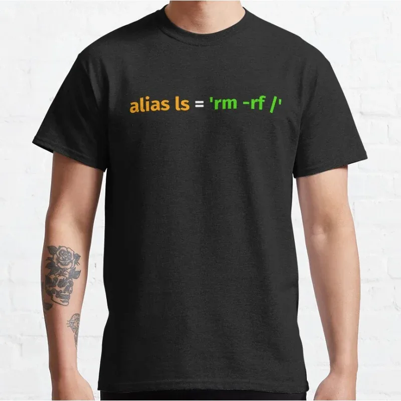 Software Engineer Developer Programmer Alias ls rm rf Funny Linux Humor System Admin Graphic T Shirts Large size Adult tops - Aliexpress - FashionsVida
