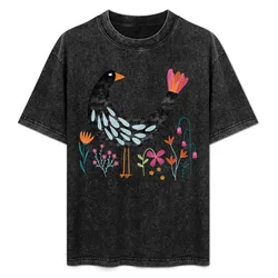The Bird with the Fancy Tail T-Shirt Daily Wear Plain Short Sleeve Shirt