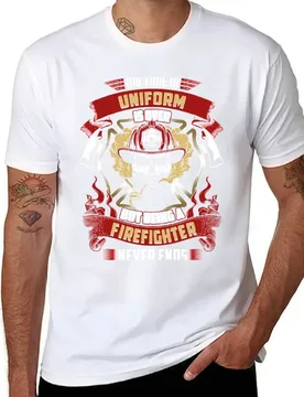 MY TIME IN UNIFORM IS OVER - BUT BEING A FIREFIGHTER NEVER ENDS T-Shirt printed t shirts for man T-Shirt - Aliexpress - FashionsVida