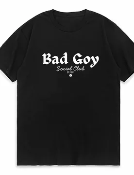 Bad Goy Social Club Vintage Harajuku Graphic Tee Men Women O-Neck Cotton Summer Novelty Comfortable T-Shirt - Aliexpress - FashionsVida