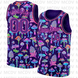 Custom Black Pink 3D Pattern Design Magic Mushrooms Psychedelic Hallucination Authentic Basketball Jersey