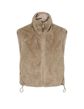 Chaleco reversible con aspecto de piel ONLDANA camel L - Only - FashionsVida