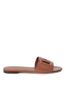 Slide Bianca in pelle