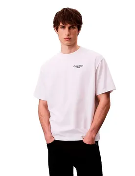 Jeans T-shirt à Manches Courtes Back Logo Bright White XS
