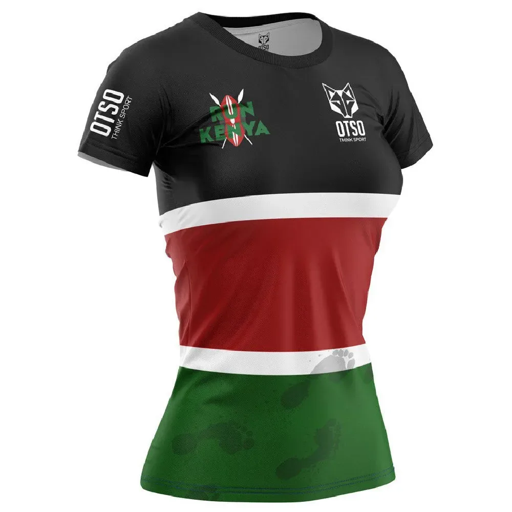Maglietta Run Kenya Short Sleeve Multicolor M - OTSO - FashionsVida
