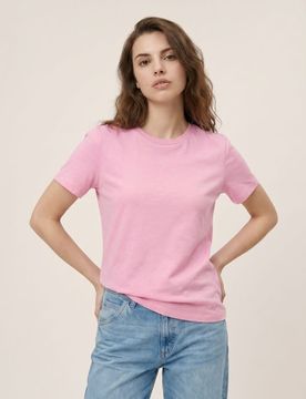 T-shirt con misto viscosa - rosa