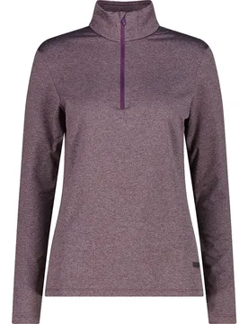 Felpa Con Mezza Zip 3l3826 Plum Melange L - CMP - FashionsVida