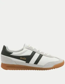 Leather Colour Block Lace Up Trainers White Mix male - Gola - FashionsVida