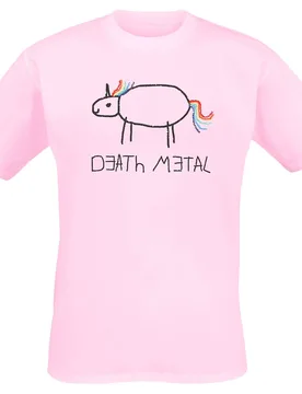 T-Shirt - M bis 3XL - Größe L - rosa - Unisex - unisex - Death Metal - FashionsVida