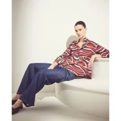 Top de mujer safari estampado hojas