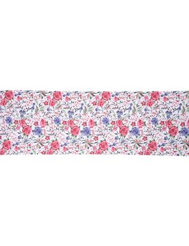 Biertisch-Tischläufer „Rose“, 140x40 cm rosa blau