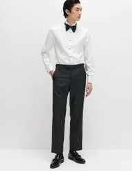 Regular Fit Stretch Tuxedo Trousers Black male