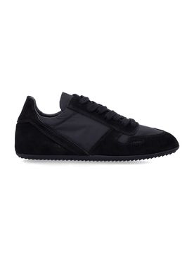 Low-top Sneakers Crafted in Nylon and Suede