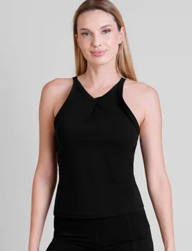 Women's Pleated Front Active Vest in Black Size: 10 - Black - Size: 10 - Enorsia - FashionsVida