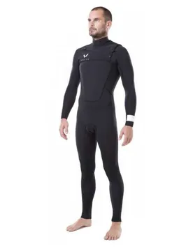 Combinaison En Néoprène à Manches Longues Avec Fermeture éclair Sur La Poitrine Premium C/z Steamer 3/2 Mm Black XLS