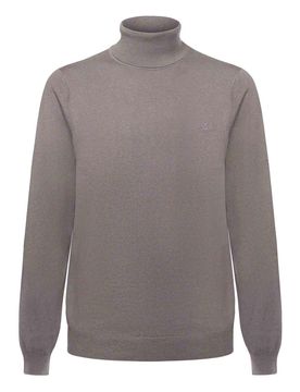 Maglione Dolcevita In Cotone E Lana