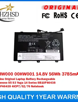 HW000 00HW001 14.8V 56Wh 3785mAh Genuine Original Laptop Battery For Lenovo S3 Yoga14 Series SB10F46438 SB10F46439 4ICP7/52/76 - Aliexpress - FashionsVida