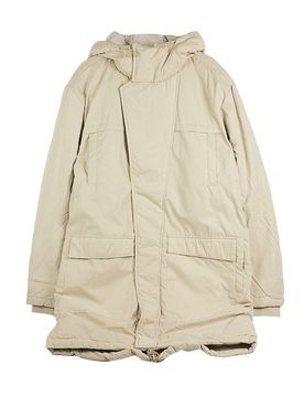 Giaccone Lungo Uomo Cotton Peached Canvas Parka Sand