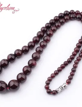 Mm-10mm Natural Garnet Beads Ball Red Round Smooth Stone Beads For Woman Fashion Christmas Gift Beaded Necklace Strand 17" - Aliexpress - FashionsVida