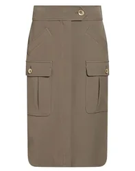 Falda midi Mujer Verde militar 36 Mujer