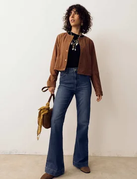 Denim Flared Jeans Dark Indigo female - Per Una - FashionsVida