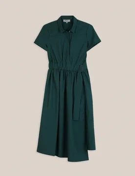 Vestido midi estilo camisero con cinturón - Trucco - FashionsVida