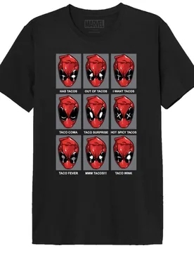 Marvel T-Shirt - Tacos Heads - S bis XXL - für Männer - Größe XL - schwarz - Lizenzierter Fanartikel - Männer - male - Deadpool - FashionsVida