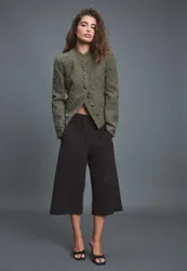 Jacquard-Blazer Khaki M
