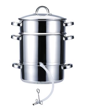 Edelstahl-Dampfentsafter silber