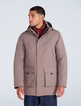 Jesper Mens Parka Jacket - Brown - Animal - FashionsVida