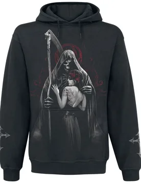 Gothic Kapuzenpullover - Dead Kiss - S bis M - für Männer - Größe S - schwarz - Männer - male - Spiral - FashionsVida