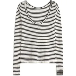 Camiseta de mujer a rayas y con corte slim