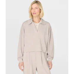 Sudadera Mujer Sand Wash Crop Henley Sweatshirt Sweatty Betty