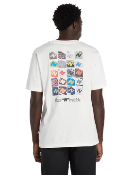 N Collage Tee Herren T-Shirts - Grau - Größe M - Baumwoll-Jersey Grey M - New Balance - FashionsVida