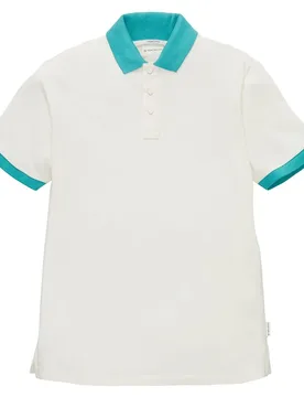 Polo à Manches Courtes Piqué Wool White 164 cm Garçon - Tom tailor - FashionsVida