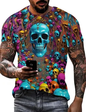 Daily Wear Loose Fashion Men's 3D Printed Short Sleeve T-Shirt - High-Quality - Aliexpress - FashionsVida