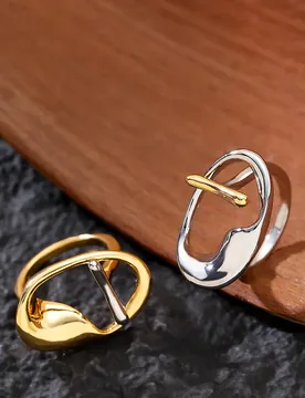 Stylish, exquisite, cool, geometric lines, adjustable open ring, high-end, niche, luxury, commuter-style hand accessories - Aliexpress - FashionsVida