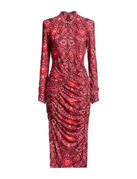 Vestido midi Mujer Burdeos 38 Mujer