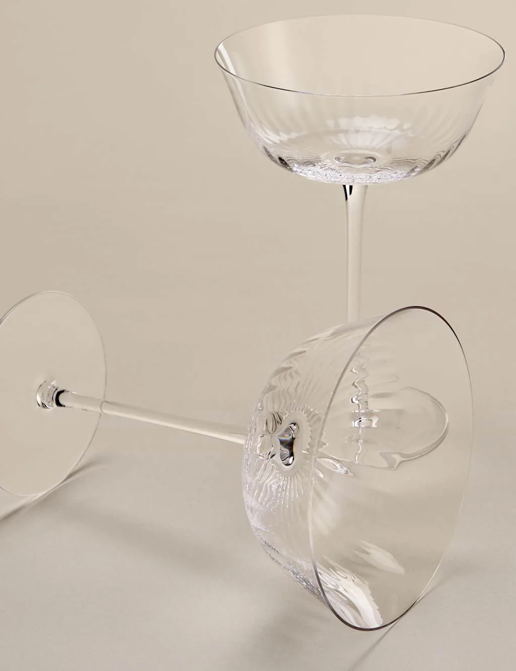 M&S Set of 2 Delphine Coupes Clear - M&S - FashionsVida