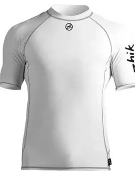 Rash Guard Manches Courtes Spandex White XL