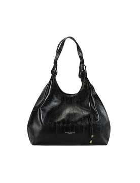 Sac en cuir - Sac Hobo DUA L noir - GIANNI CHIARINI - FashionsVida