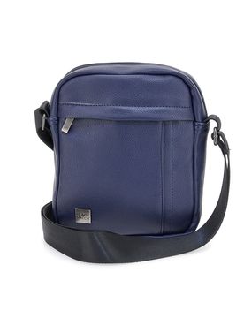 Borsello blu con tasche frontali Black Shoot BS522-1