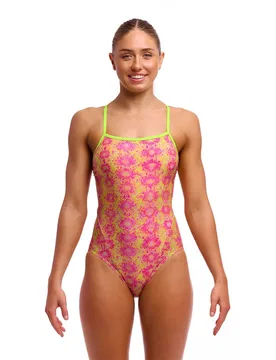 Single Strap Swimsuit Poison Pink AUS 8 Women - Funkita - FashionsVida
