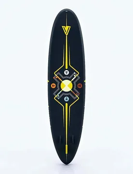 Ensemble De Paddle Surf Gonflable Heartbeat 11´0´´ Black / Yellow 335.3 cm unisex