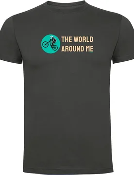 Maglietta A Maniche Corte The World Around Me Dark Grey - Kruskis - FashionsVida