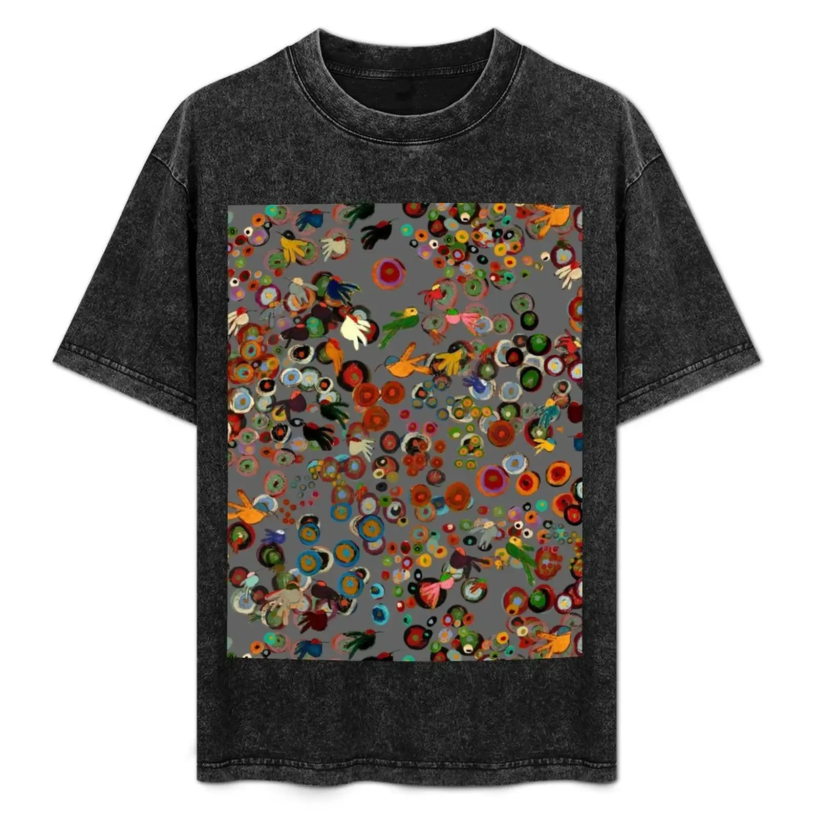 Birds and Spirals - Graphite T-Shirt Sport Basic Moisture Wicking Tee - Aliexpress - FashionsVida