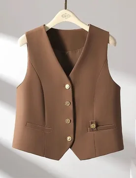 Spring and autumn new suit women's fashion sleeveless short top coat y2k top ropa mujer - Aliexpress - FashionsVida