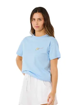 T-shirt à Manches Courtes Poolside Relaxed Light Blue 2XS