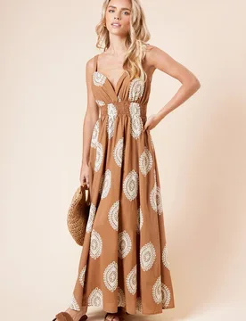 Women's Petite Brown Embroidered Midi Dress Size: 10 - Brown - Size: 10 - Dorothy perkins - FashionsVida